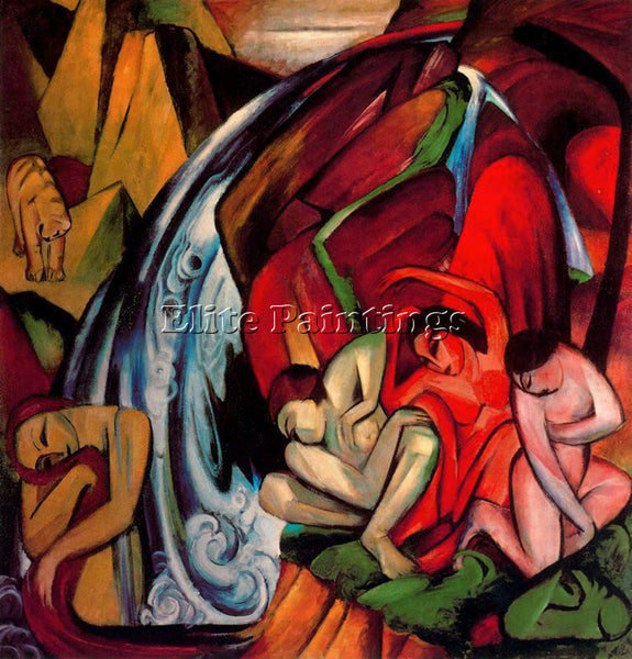 FRANZ MARC FMARC5 ARTIST PAINTING REPRODUCTION HANDMADE CANVAS REPRO WALL DECO