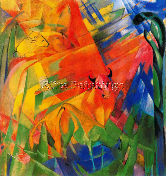 FRANZ MARC FMARC13 ARTIST PAINTING REPRODUCTION HANDMADE CANVAS REPRO WALL DECO