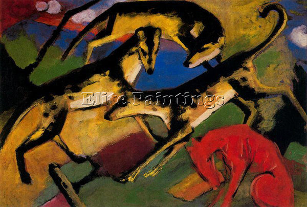 FRANZ MARC FMARC15 ARTIST PAINTING REPRODUCTION HANDMADE CANVAS REPRO WALL DECO