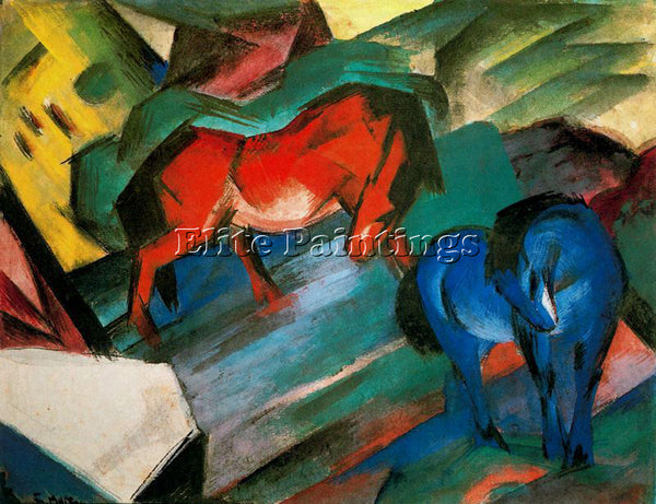 FRANZ MARC FMARC16 ARTIST PAINTING REPRODUCTION HANDMADE CANVAS REPRO WALL DECO