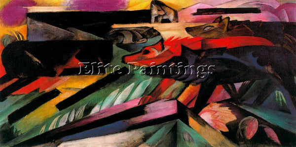 FRANZ MARC FMARC18 ARTIST PAINTING REPRODUCTION HANDMADE CANVAS REPRO WALL DECO