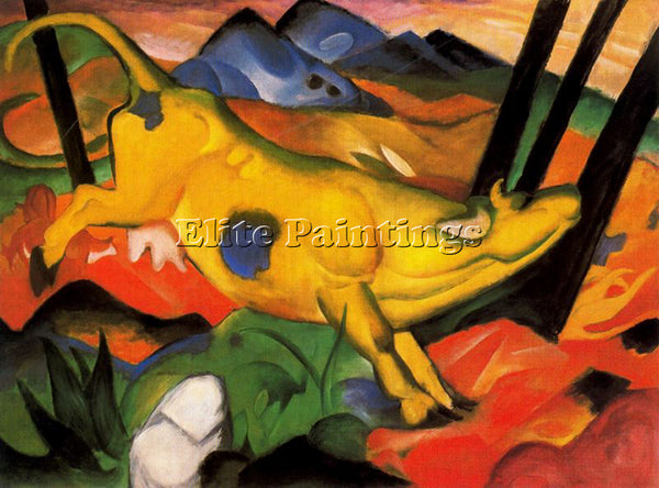FRANZ MARC FMARC24 ARTIST PAINTING REPRODUCTION HANDMADE CANVAS REPRO WALL DECO