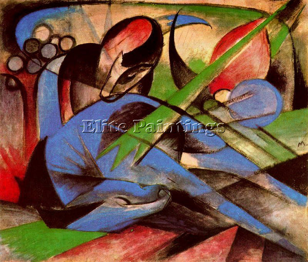 FRANZ MARC FMARC29 ARTIST PAINTING REPRODUCTION HANDMADE CANVAS REPRO WALL DECO