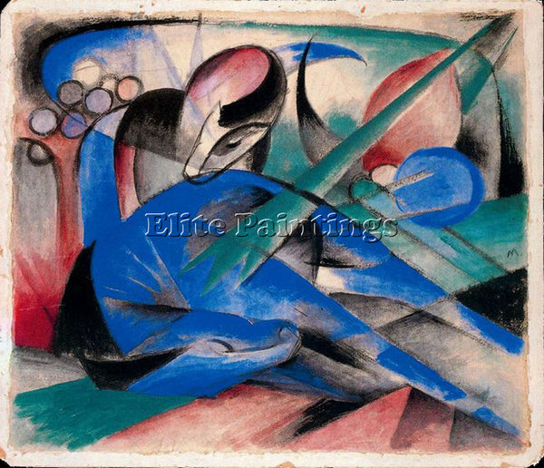 FRANZ MARC FMARC32 ARTIST PAINTING REPRODUCTION HANDMADE CANVAS REPRO WALL DECO