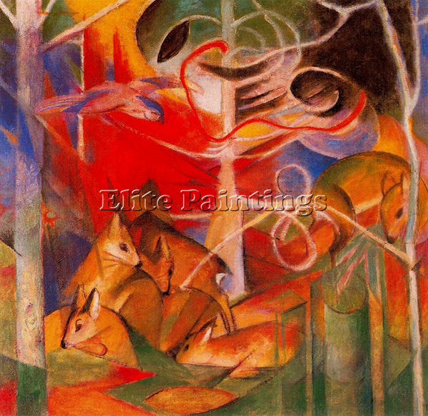 FRANZ MARC FMARC69 ARTIST PAINTING REPRODUCTION HANDMADE CANVAS REPRO WALL DECO