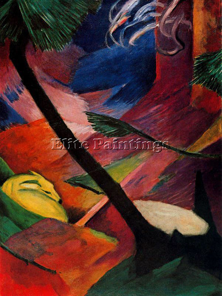 FRANZ MARC FMARC72 ARTIST PAINTING REPRODUCTION HANDMADE CANVAS REPRO WALL DECO