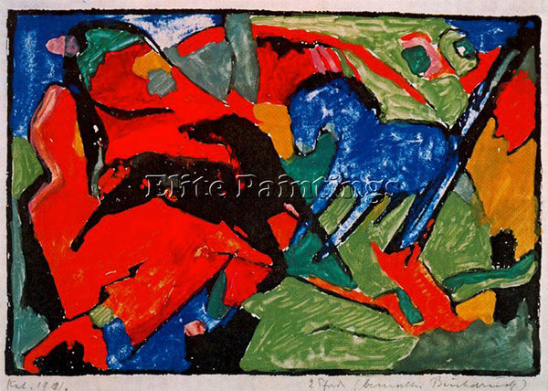 FRANZ MARC FMARC75 ARTIST PAINTING REPRODUCTION HANDMADE CANVAS REPRO WALL DECO