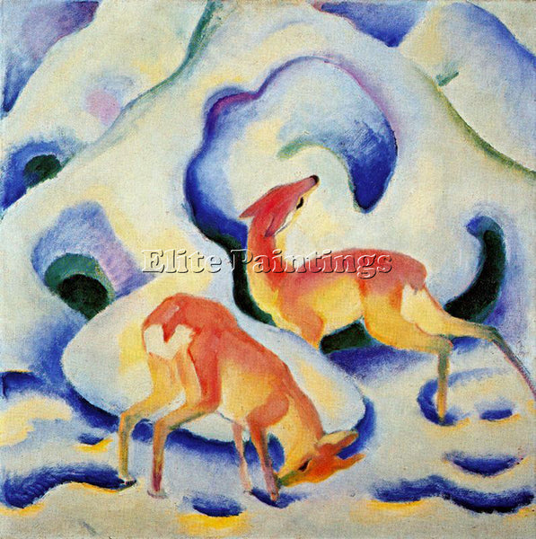 FRANZ MARC FMARC84 ARTIST PAINTING REPRODUCTION HANDMADE CANVAS REPRO WALL DECO