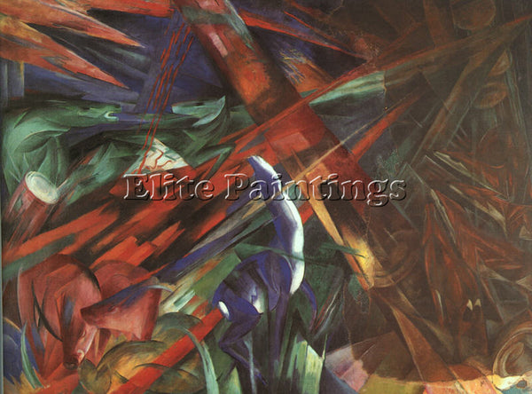 FRANZ MARC FMARC34 ARTIST PAINTING REPRODUCTION HANDMADE CANVAS REPRO WALL DECO