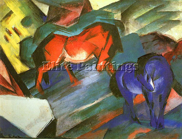 FRANZ MARC FMARC35 ARTIST PAINTING REPRODUCTION HANDMADE CANVAS REPRO WALL DECO