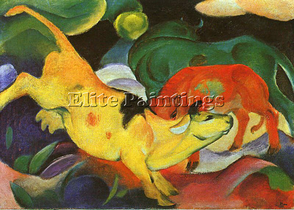 FRANZ MARC FMARC36 ARTIST PAINTING REPRODUCTION HANDMADE CANVAS REPRO WALL DECO