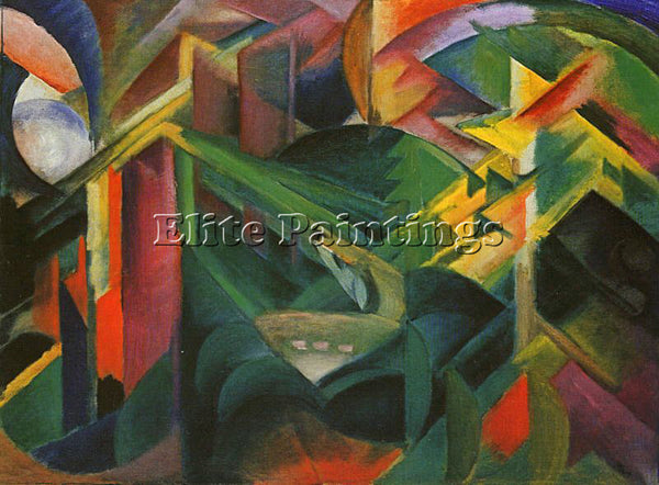 FRANZ MARC FMARC37 ARTIST PAINTING REPRODUCTION HANDMADE CANVAS REPRO WALL DECO