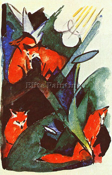 FRANZ MARC FMARC38 ARTIST PAINTING REPRODUCTION HANDMADE CANVAS REPRO WALL DECO