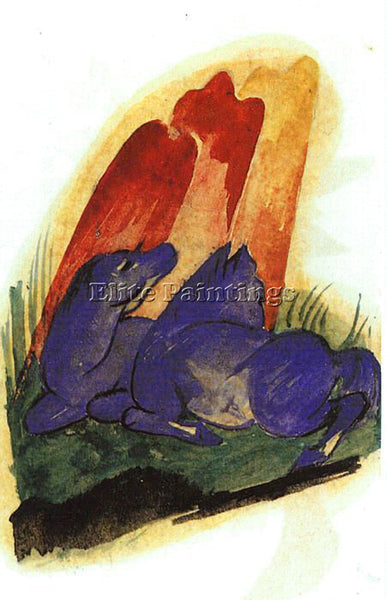 FRANZ MARC FMARC39 ARTIST PAINTING REPRODUCTION HANDMADE CANVAS REPRO WALL DECO