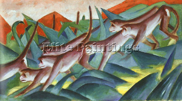 FRANZ MARC FMARC46 ARTIST PAINTING REPRODUCTION HANDMADE CANVAS REPRO WALL DECO