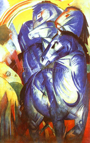 FRANZ MARC FMARC47 ARTIST PAINTING REPRODUCTION HANDMADE CANVAS REPRO WALL DECO