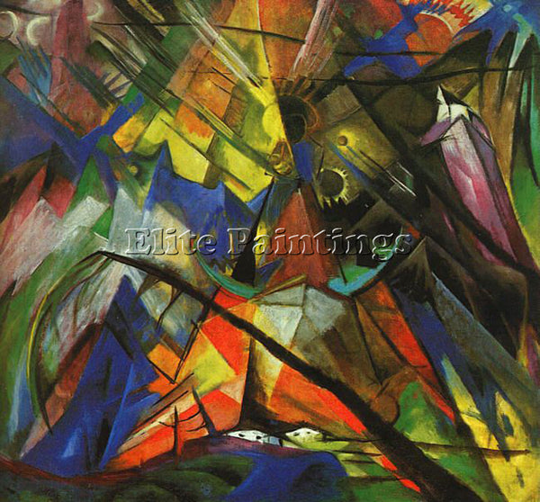 FRANZ MARC FMARC51 ARTIST PAINTING REPRODUCTION HANDMADE CANVAS REPRO WALL DECO