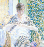 FREDERICK FRIESEKE ON THE BALCONY ARTIST PAINTING REPRODUCTION HANDMADE OIL DECO