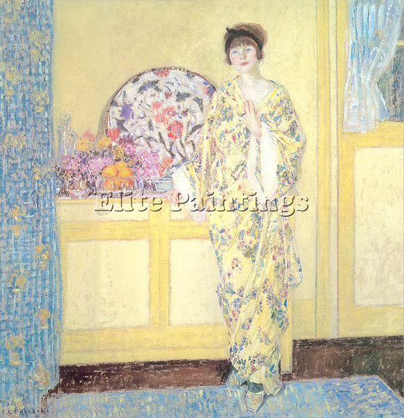 FREDERICK FRIESEKE THE YELLOW ROOM ARTIST PAINTING REPRODUCTION HANDMADE OIL ART