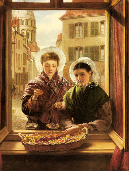 WILLIAM POWELL FRITH POWELL AT MY WINDOW BOULOGNE ARTIST PAINTING REPRODUCTION