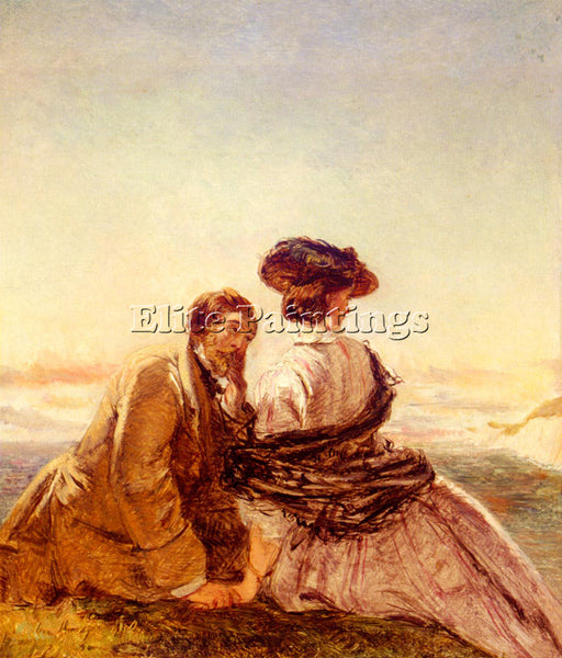WILLIAM POWELL FRITH POWELL THE LOVERS ARTIST PAINTING REPRODUCTION HANDMADE OIL