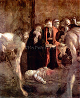 CARAVAGGIO FUNERAL OF ST LUCIA ARTIST PAINTING REPRODUCTION HANDMADE OIL CANVAS