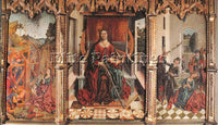 FERNANDO GALLEGO TRIPTYCH OF ST CATHERINE ARTIST PAINTING REPRODUCTION HANDMADE