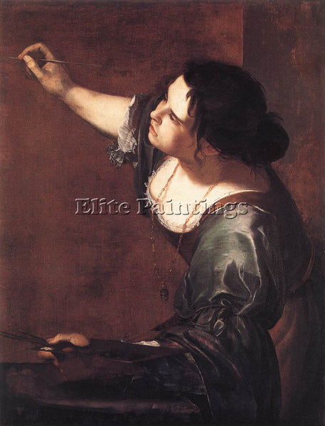 ARTEMISIA GENTILESCHI SELF PORTRAIT AS THE ALLEGORY OF PAINTING ARTIST PAINTING