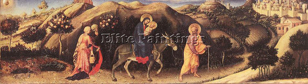 GENTILE DA FABRIANO REST DURING THE FLIGHT INTO EGYPT ARTIST PAINTING HANDMADE