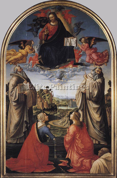 DOMENICO GHIRLANDAIO CHRIST IN HEAVEN WITH FOUR SAINTS AND A DONOR REPRODUCTION