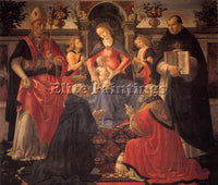 GHIRLANDAIO MADONNA AND CHILD ENTHRONED BETWEEN ANGELS AND SAINTS ARTIST CANVAS