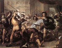 LUCA GIORDANO PERSEUS FIGHTING PHINEUS AND HIS COMPANIONS ARTIST PAINTING CANVAS