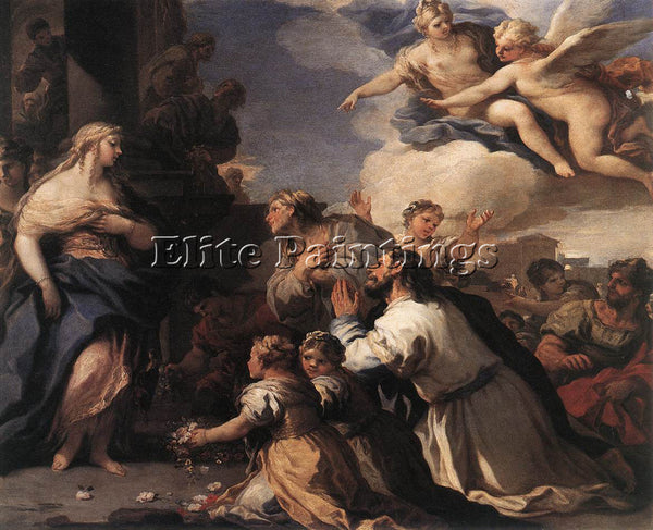 LUCA GIORDANO PSYCHE HONOURED BY THE PEOPLE ARTIST PAINTING HANDMADE OIL CANVAS