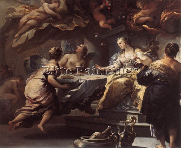 LUCA GIORDANO PSYCHE SERVED BY INVISIBLE SPIRITS ARTIST PAINTING HANDMADE CANVAS