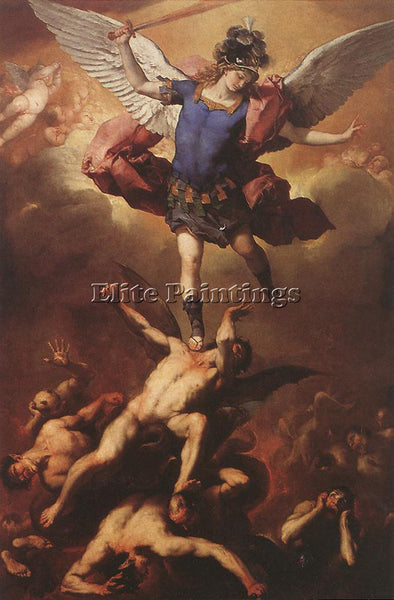 LUCA GIORDANO THE FALL OF THE REBEL ANGELS ARTIST PAINTING REPRODUCTION HANDMADE