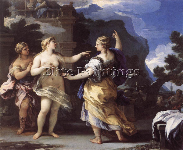 LUCA GIORDANO VENUS PUNISHING PSYCHE WITH A TASK ARTIST PAINTING HANDMADE CANVAS