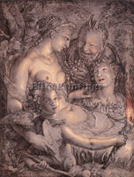 HENDRICK GOLTZIUS WITHOUT CERES AND BACCHUS VENUS WOULD FREEZE PAINTING HANDMADE