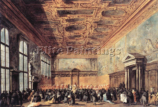 FRANCESCO GUARDI AUDIENCE GRANTED BY THE DOGE ARTIST PAINTING REPRODUCTION OIL
