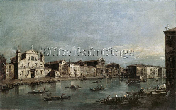 FRANCESCO GUARDI THE GRAND CANAL WITH SANTA LUCIA AND THE SCALZI ARTIST PAINTING