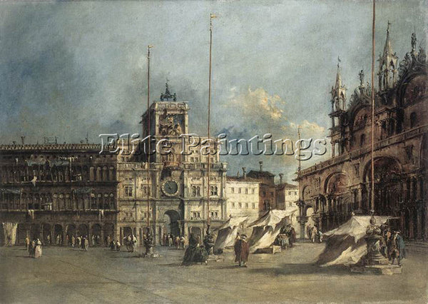 FRANCESCO GUARDI THE TORRE DEL OROLOGIO ARTIST PAINTING REPRODUCTION HANDMADE