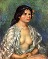 RENOIR GABRIELLE WITH OPEN BLOUSE ARTIST PAINTING REPRODUCTION HANDMADE OIL DECO