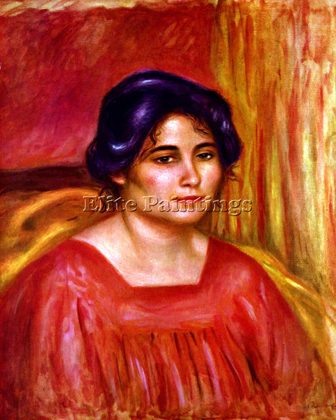 RENOIR GABRIELLE WITH RED BLOUSE ARTIST PAINTING REPRODUCTION HANDMADE OIL REPRO