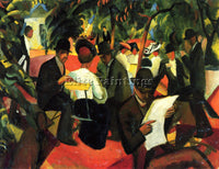 MACKE GARDEN RESTAURANT ARTIST PAINTING REPRODUCTION HANDMADE CANVAS REPRO WALL