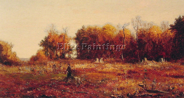 JERVIS MCENTEE GATHERING AUTUMN LEAVES ARTIST PAINTING REPRODUCTION HANDMADE OIL