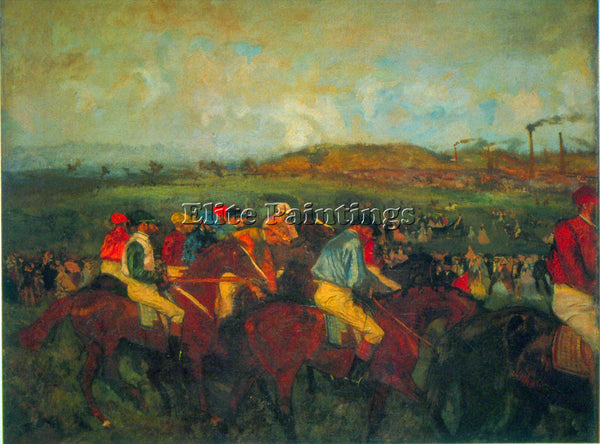DEGAS GENTLEMEN S RACE ARTIST PAINTING REPRODUCTION HANDMADE CANVAS REPRO WALL