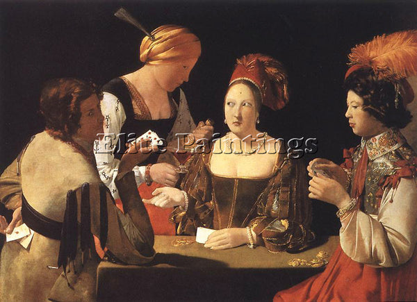 GEORGES DE LA TOUR  CHEATER WITH THE ACE OF DIAMOND ARTIST PAINTING REPRODUCTION
