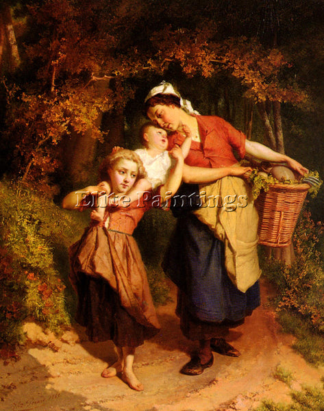 THEODORE GERARD RETURNING FROM THE MARKET ARTIST PAINTING REPRODUCTION HANDMADE