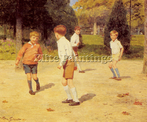 VICTOR GABRIEL GILBERT BOYS PLAYING ARTIST PAINTING REPRODUCTION HANDMADE OIL