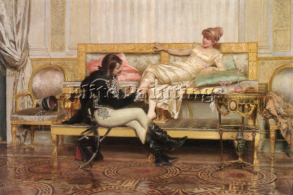 ITALIAN GIOACCHINO PAGLIEI GALLANT DRAGOON ARTIST PAINTING REPRODUCTION HANDMADE