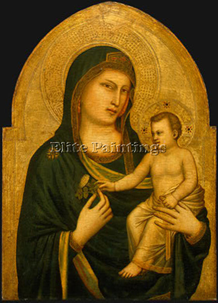 GIOTTO MADONNA AND CHILD ARTIST PAINTING REPRODUCTION HANDMADE CANVAS REPRO WALL